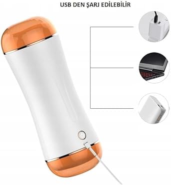 LilituShop USB Şarjlı 7 Titreşim Modlu Çift Taraflı Sesli Teknolojik Mastürbator BDM1548
