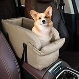 【2025年新登場】犬 ドライブボックス 車 ペットドライブボックス 犬シート車 アームレストボックス 助手席 飛び出し防止 Eppinn 小型犬 猫 車用 ベッド ドライブベッド カー用品 お出かけ おしゃれ 車載用 旅行 アウトドア 滑り止め 洗える (ベージュ, M)