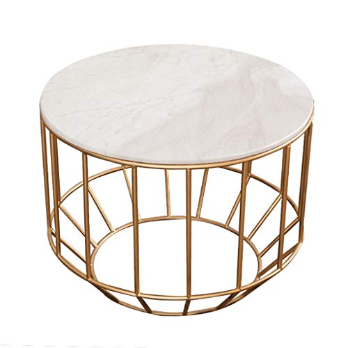 Simple Coffee Table/Round Side Table, Marble Tabletop, Wrought Iron Ma Simple Coffee Table/Round Side Table, Marble Tabletop, Wrought Iron Ma