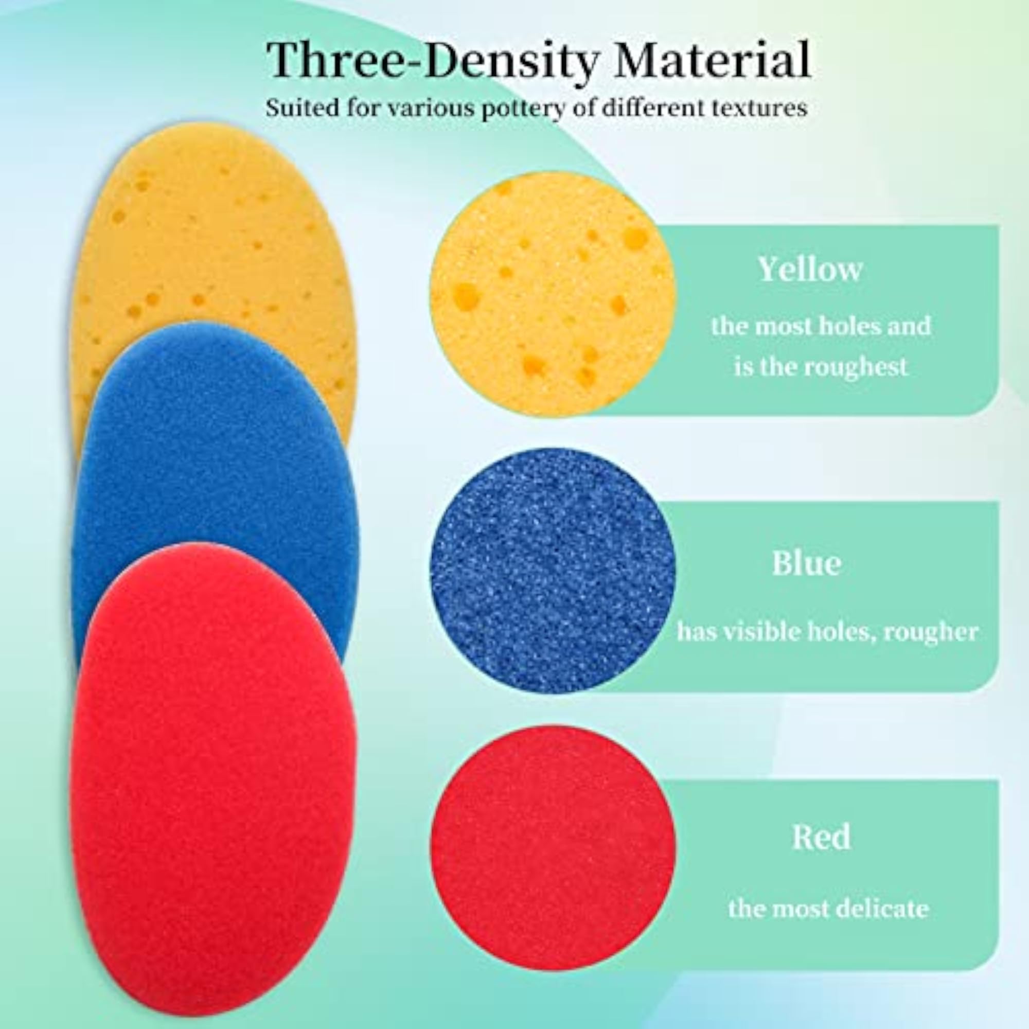 12-Piece Mud Sponges for Clay and Ceramics
