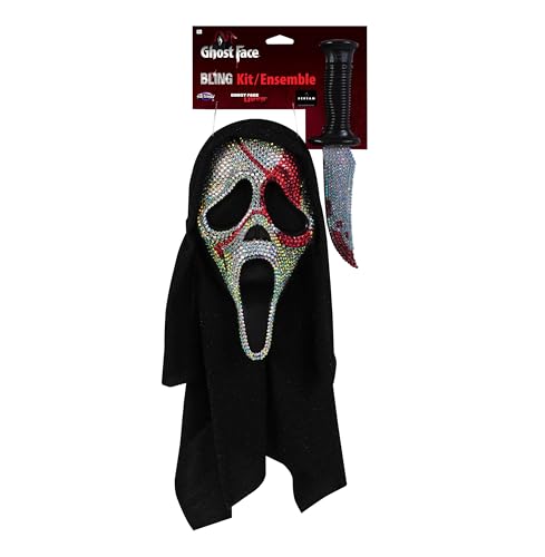 Fun World Ghost Face Bloody Bling Mask and Knife Set