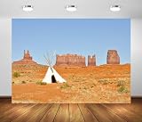 BELECO 3.6x3m Fondo Tienda Indígena Americana, Desierto de Utah y Valle del Monumento, Paisaje de Tienda para Fiestas Cultura Tribal y Fotos