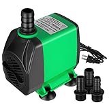 Simple Deluxe Submersible Water Pump for Fish Tank, Hydroponics, Aquaponics, Fountains, Ponds,...