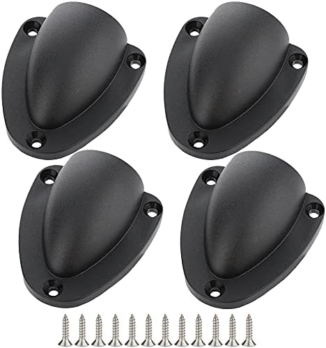 4 Pcs Nylon 2-1/2" Marine Wire Cable Vent Cover, Clamshell Vent for Boat, Smooth Edge Thickness 1/8", Wire Vent Cover, Clamshell Vent, Free Installation Screws