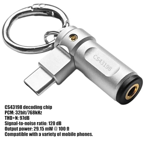 3.5mm To USB C アダプター 合金シェル マルチデバイス ノイズリダクション クリア伝送合金アダプター