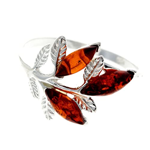 Bague argent 925 ambre de la Baltique véritable modèle AR2