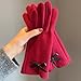 Winter Women Screen Touch Gloves Plush Lined Cold Weather Soft Hand Warmer Fashion Accessories for Outdoor Activity