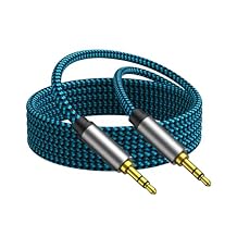Aux Cord 15ft, Nylon Braided 3.5mm Audio Cable Headphone Cable 3.5mm Male to Male Aux Cord for Car, for Headphone,Tablets, Speakers