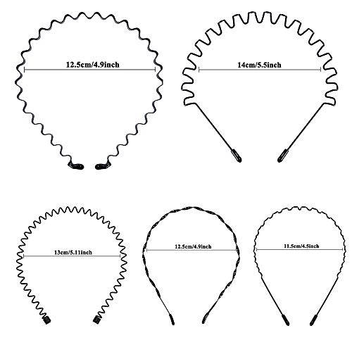 8 stuks Spring Wave hoofdband haar hoepel voor mannen en vrouwen, Unisex metalen golvende kam haarband accessoires… - Image 3
