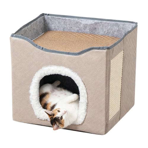 Abri isolé pour chat stressé lit rembourré offrant une chaleur sécurisée - 8