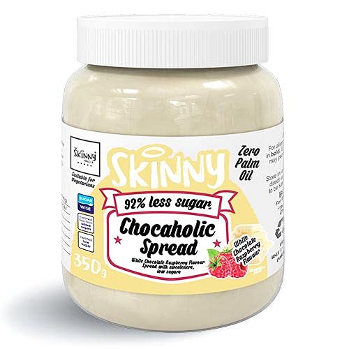 The Skinny Food Co Chocaholic Spread 350g White Chocolate Raspberry Cover