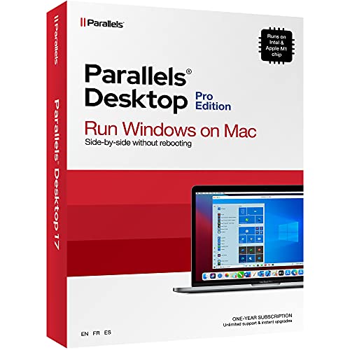 Parallels Desktop 17 for Mac Pro Edition | Run Windows on Mac Virtual Machine Software | 1-Year Subscription [Mac Key Card]