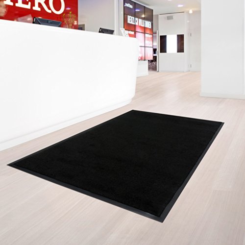 casa pura Entrance Mat | Europe's # 1 Front Door Mat for Home and Business | Black - 16" x 30" - Thumbnail 4