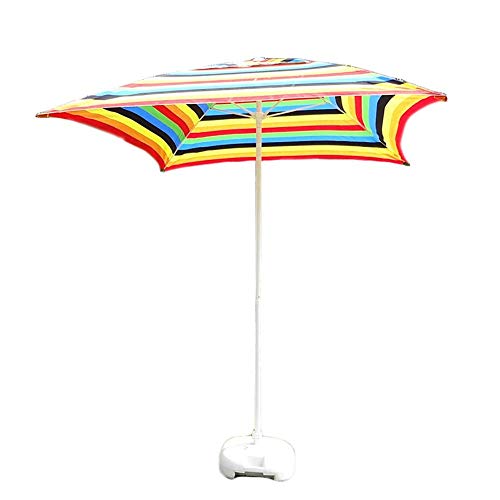 Sombrilla de patio 6.6ft para terraza, parasol exterior de mercado fácil de montar sin base