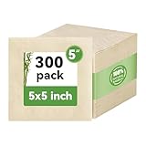MORGIANA Compostable Bamboo Napkins, 300 Count - 2-Ply, 5x5 Inch - Soft & Absorbent for Wedding, Dinner Party, Eco-Conscious Home