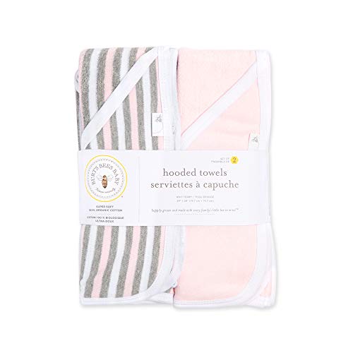 Burt's Bees Baby - Toalhas com capuz, tecido felpudo absorvente, camada única super macia, 100% alg