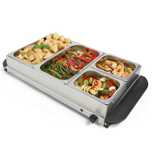 VonShef 4 Tray Buffet Server 7.2L