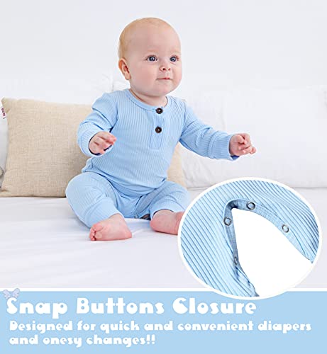 Newborn Baby Boy Girl One Piece Romper Jumpsuit Solid Ribbed Baby Boy Clothes Onesies Outfits3