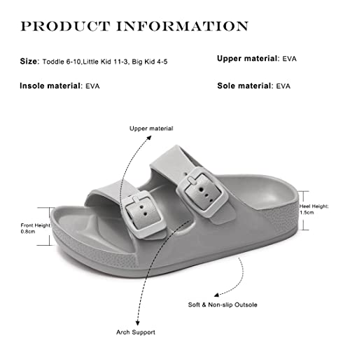 Image of FUNKYMONKEY Kids EVA Slides Waterproof Slip-on Pool Sandals for Boys Girls