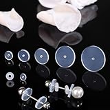 Clear Ear Lobe Support Patches for Earrings - Comfortable and Hypoallergenic Earring Backs for Droopy Ears - Prevents Stretching and Tearing. (12mm Disc)