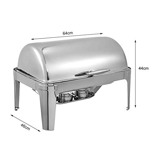 cvhtroe Rechteckiges Chafing Dish Set, 9L Chafing Dish Set Speisenwärmer Buffet, Chafing Dishes Set für Catering… – Bild 8