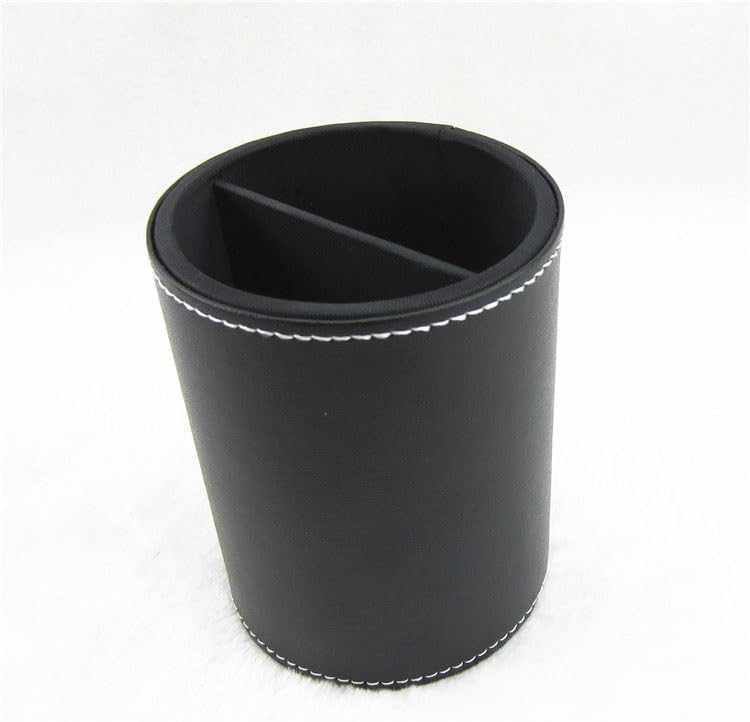 Pen holder divided into two, makeup brush storage box, desktop compartment image 5
