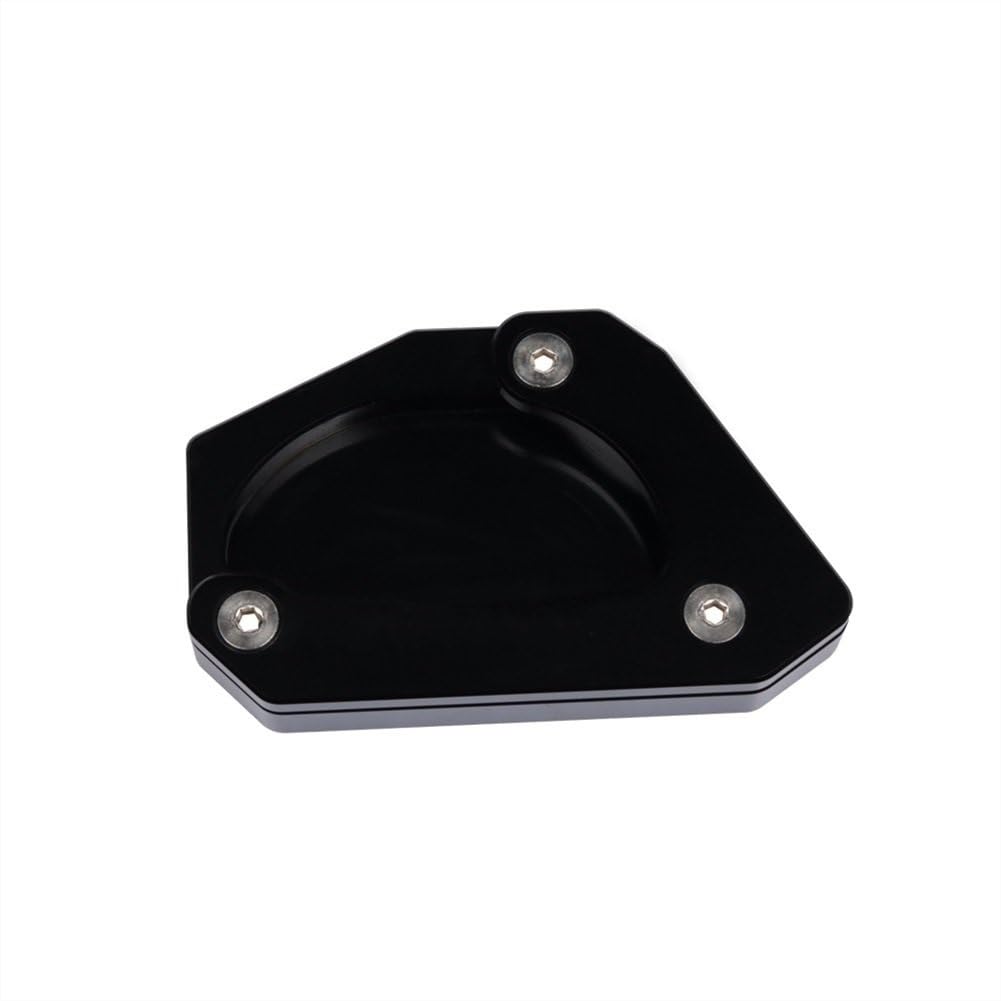 Piastra per cavalletto per moto Moto Laterale Del Piede Del Basamento Pad Piastra Cavalletto Ingrandire Supporto Di Estensione Per Suzuki V-STROM 650 DL650 VSTROM DL 650 2004-2021 (Colore : Nero)