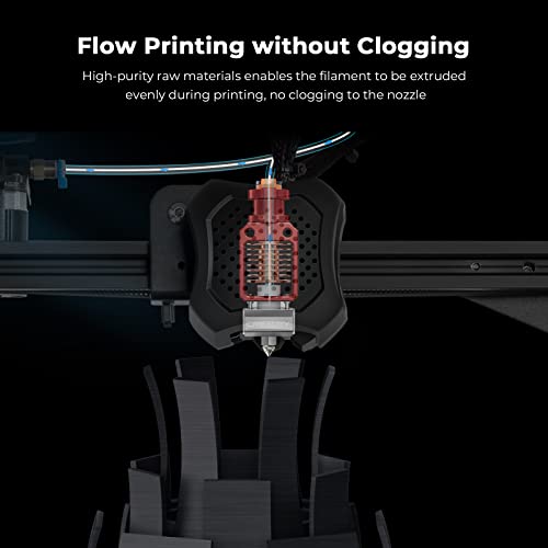 Image of Creality PLA Filament 1.75mm, Tough and Durable 3D Printer Filament with + /-0.02mm Accuracy, Smooth Printing 1KG Spool, Black