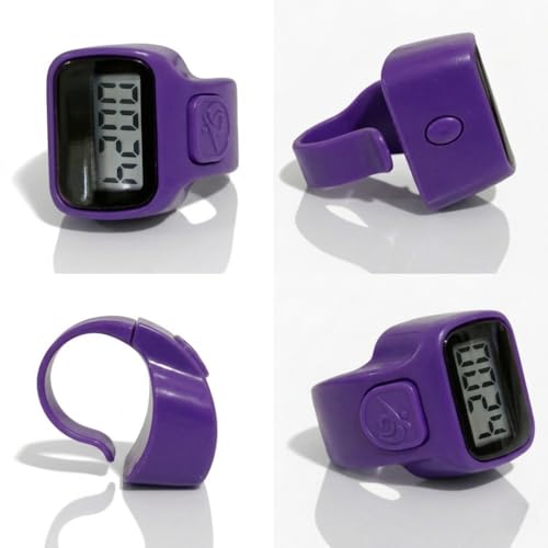 Image of Digital Finger Ring Counter, LCD Display, LED Back Light in Display, up to 99999 (Pack of 1- Any Random Colour Will Be Sent As Per Availability) (Purple)
