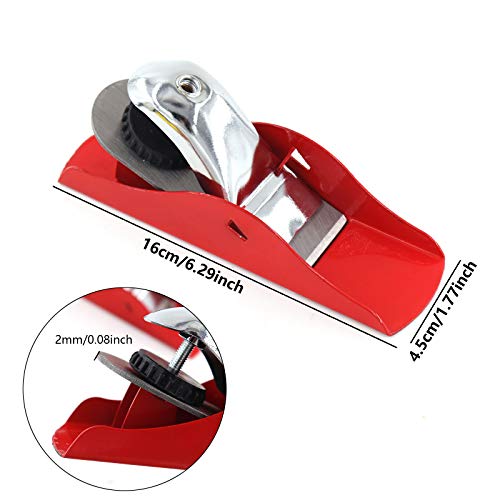 Guanici Einhandhobel Holzhobel Hobelmaschine Blockhobel Taschenhobel 160mm Schlichthobel,Sohle und Seiten geschliffen Glättungshobel für Trimmen Holz Planung Carving Kante Rundung DIY Handwerk Basteln