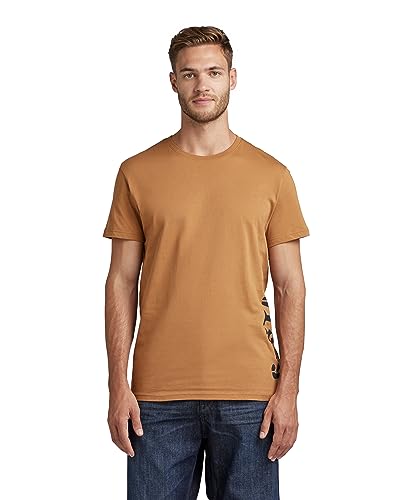 G-Star Raw Camiseta Side Stencil Para Hombre, Marrón Chipmunk D22780-336-3886 , L G-Star Raw Camiseta Side Stencil Para Hombre, Marrón Chipmunk D22780-336-3886 , L