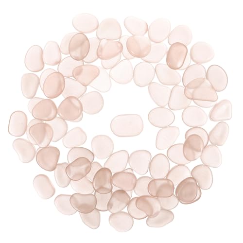 SUPVOX Aquarium Decorations Set 100pcs Fish Tank Rocks Gravel Luminous Stone Decor for Turtle Tank Glow Pebbles