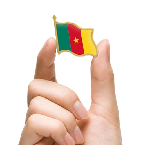 Image of 12 /24 /50 /100Pcs Official Cameroon Flag Pins Bulk - Metal Cameroonian National Lapel Pin