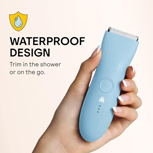 Image of MERIDIAN The Trimmer Original - Body Hair Trimmer for Men, Electric Shaver for Pubic Hair, Chest, Legs & Bikini, Waterproof & Rechargeable, Sky