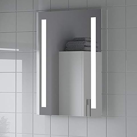 Artis Modern Bathroom Mirror LED Illuminated Battery Powered IP44 500 x 700mm Cover