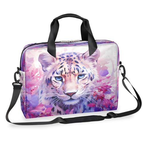 Maletín para laptop 15.6-16 pulg morado floral resistente agua miniatura 1