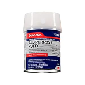 Bondo All-Purpose Putty, Designed for Interior and Exterior Home Use, Paintable, Permanent, Non-Shrinking, 1.9 lb., 1…
