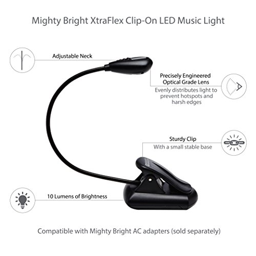 Mighty Bright 50410 Xtra Flex Super Led Music Stand Light - Black #TOP1