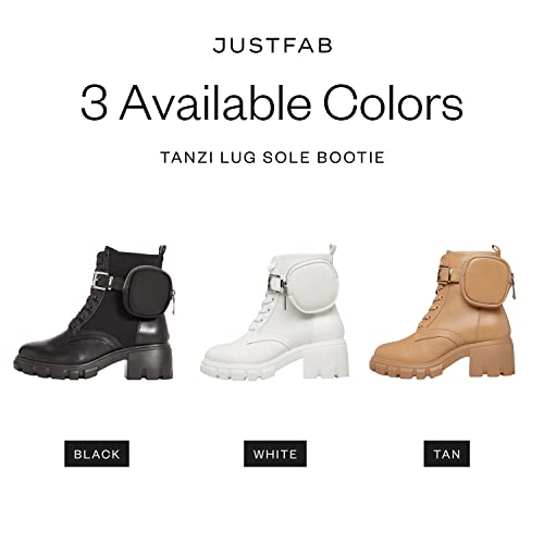 JustFab Womens Combat Boots Fall Boots Lace-up Combat Boots Ankle Booties Platform Shoes for Women - Reverie4