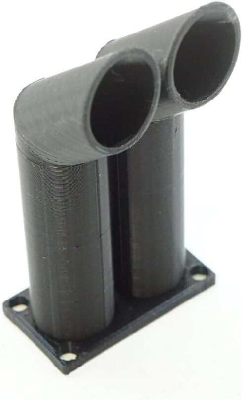 STAX 3D Printed Exhaust Smoke Stacks for 1/10 Scale Crawler, Truck, RC Car, Color: Black, Customer Package Type: Type E