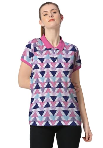 Image of Wear Your Opinion Women's All Over Printed Polo Collar Neck T-Shirt
