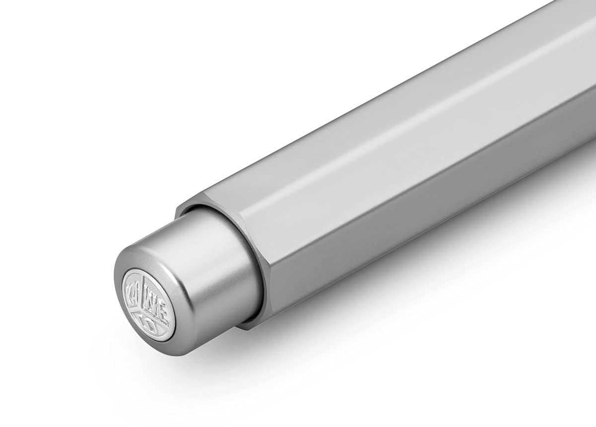 Kaweco AL Sport Portamine 0,7 mm HB I 12 g Portamine in alluminio di alta qualit?, matita a pressione lucida 10,5 cm Silver I penna ricaricabile argento