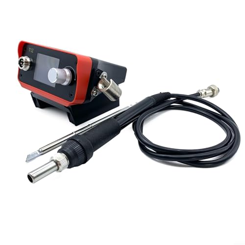 DAZZLEEX Estación de soldadura digital inalámbrica T12 con pantalla LCD compatible con batería de iones de litio máxima de 20 V Temperatura ajustable para taller de reparación de electrónica