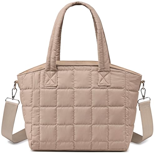 LOIDOU Lunch Box für Frauen Mädchen isoliert Lunch Bag Large Lunch Tote Bag Cute Lunchbox Kühltasche für Arbeit Reisen Picknick (Khaki)