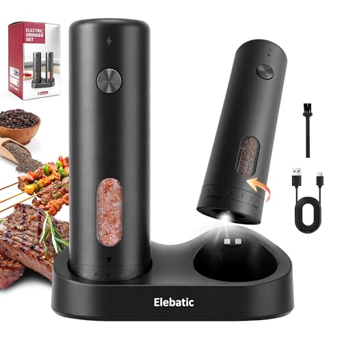 Elebatic 110Ml Electric Salt And Pepper Grinder Set