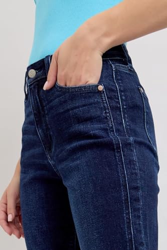 Judy Blue High Waist Boyfriend Jeans for Women | Stretchy Relaxed Fit Denim | Cuffed & Uncuffed Options – 826462