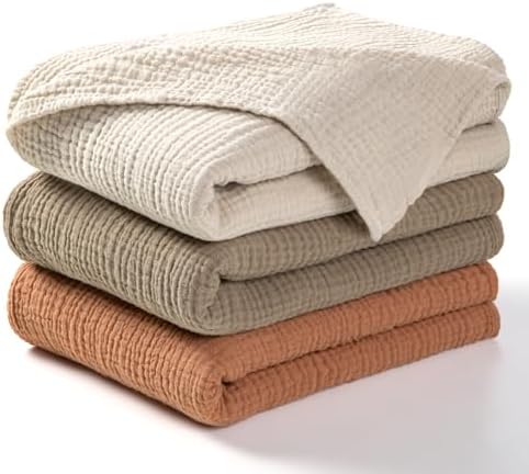 lulumoon Muslin Swaddle Blanket Baby - Cotton Swaddling Blanket S...