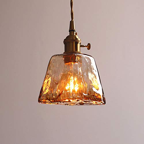 Lumière suspendue rétro en verre pour sublimer l'ambiance de votre cuisine ou de votre chambre - 5