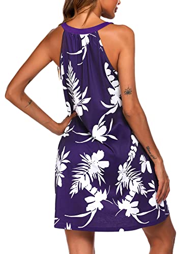 Image of Ekouaer Womens Nightgown Sleeveless Sleepwear V Neck Racerback Sleep Dress