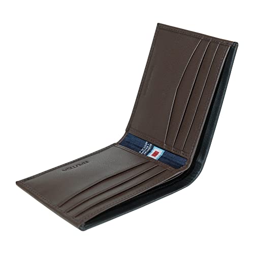 Image of Nautica Men's Bifold Leather Wallet | RFID Blocking | ID Window | Card Slots | Organization | Durable | Stylish